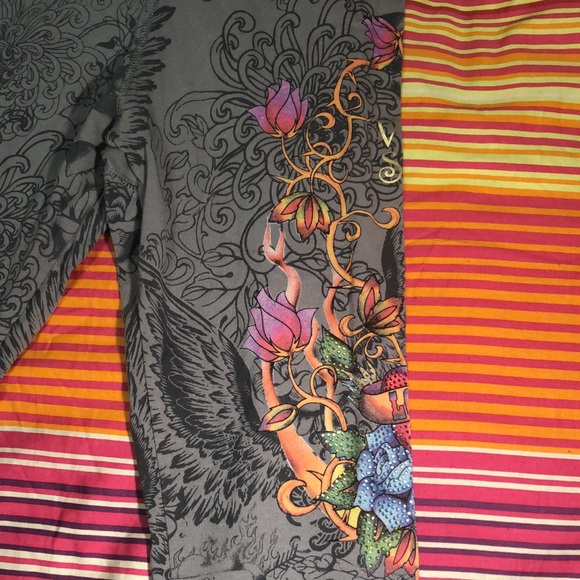 Gray pants with drawings SIZE XS 12$ Recommended for 6-12 years olds. - Picture 2 of 5